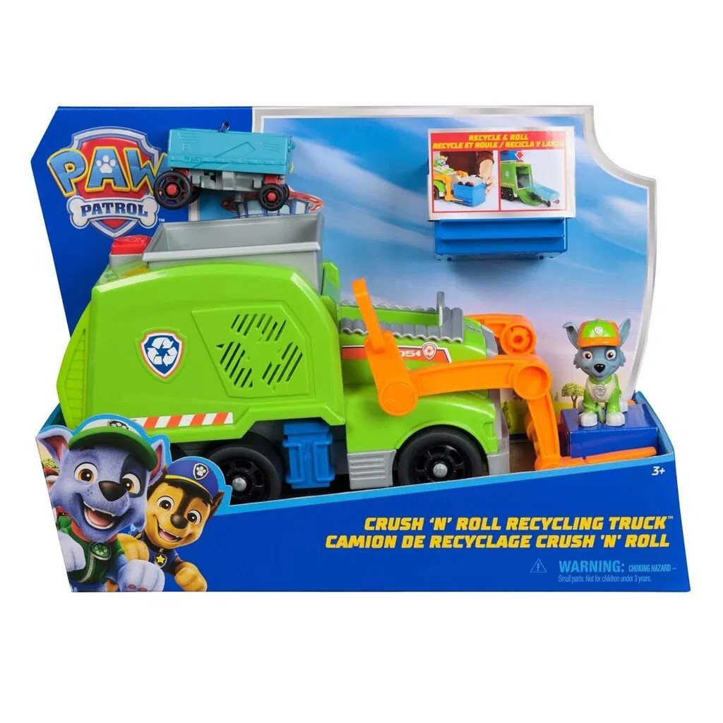 Paw Patrol Rocky Crush N' Roll Recycling truck