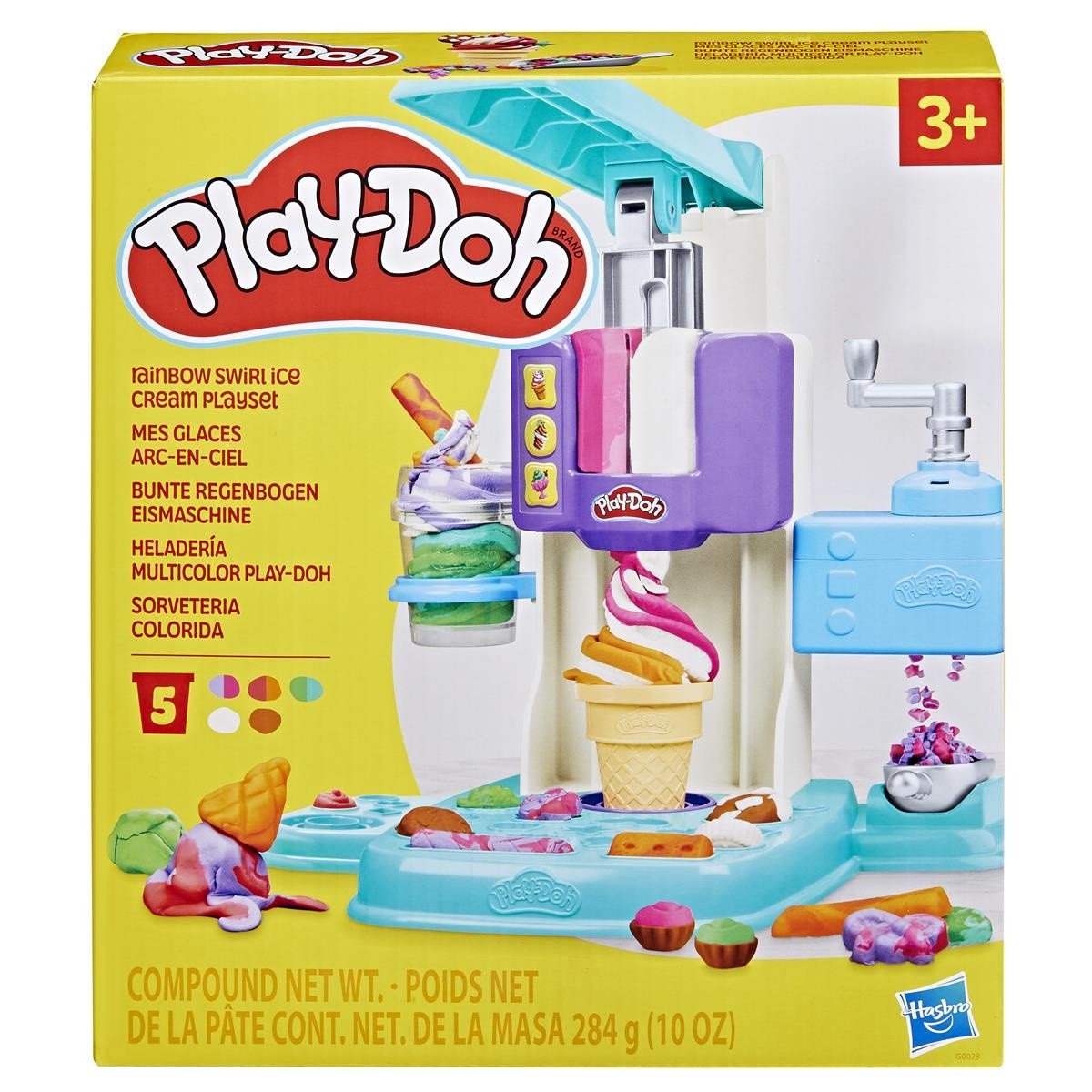 Play-Doh Rainbow Swirl Jäätelökone lelu