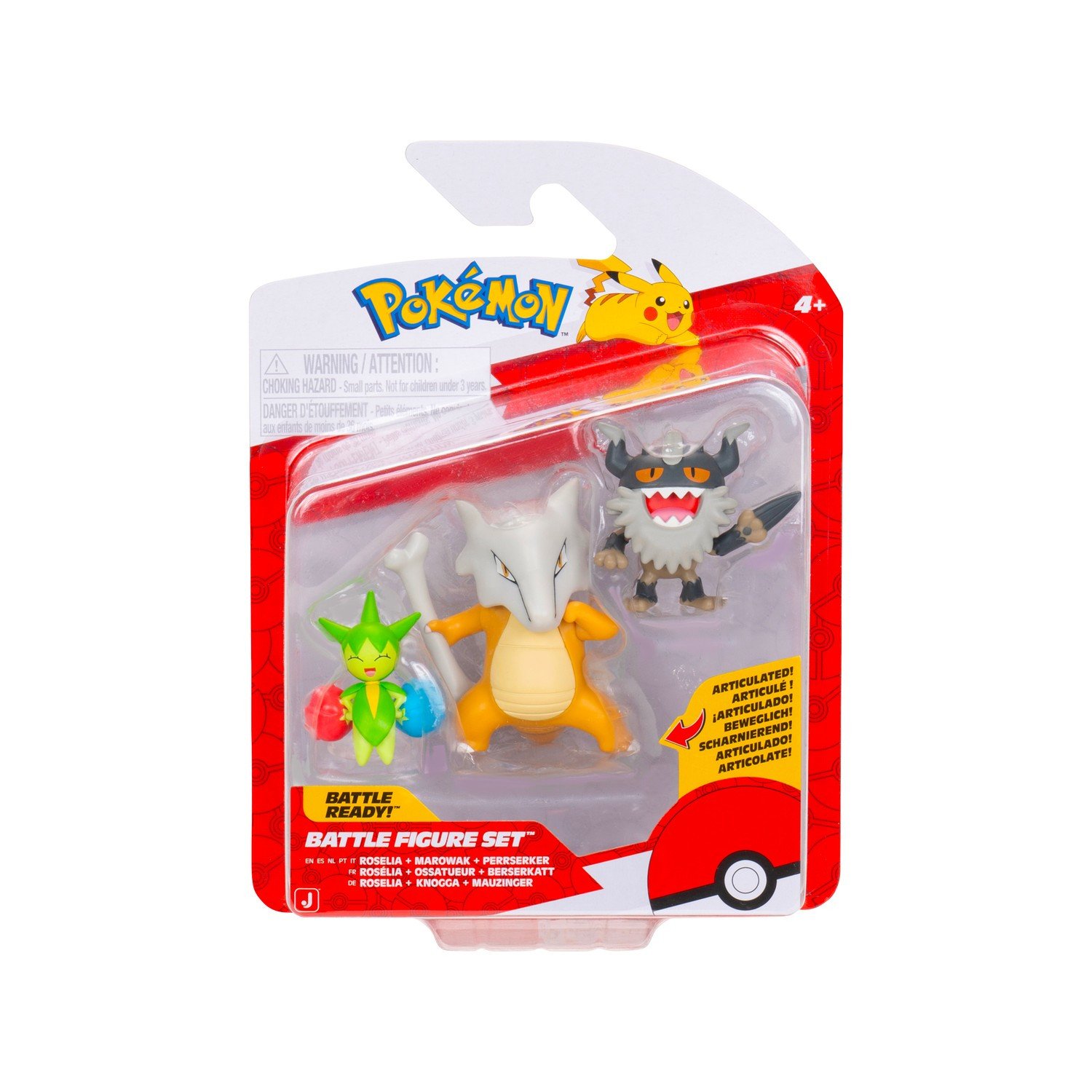 Pokemon Battle Figure Set Roselia + Marowak + Perrserker