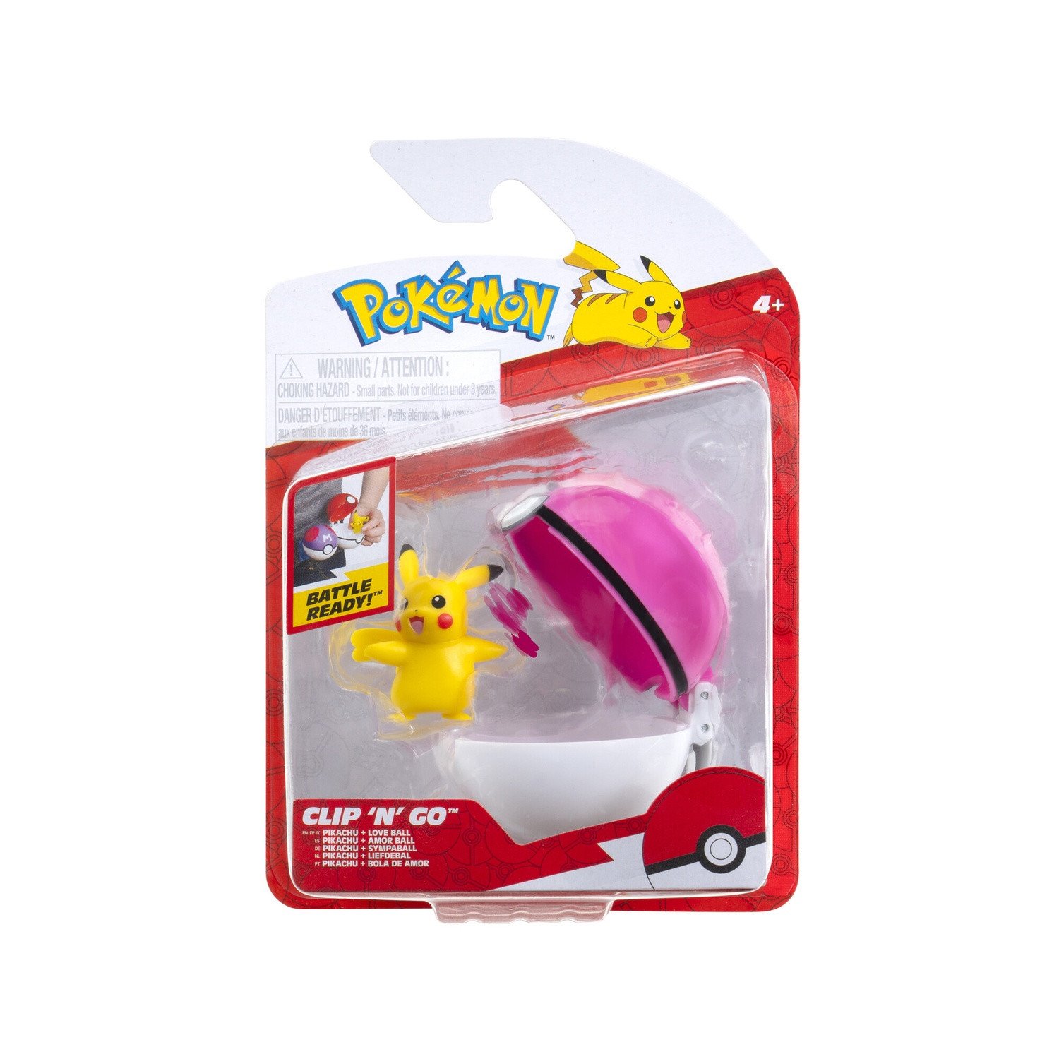 Pokemon Clip n Go Pikachu + Love Ball