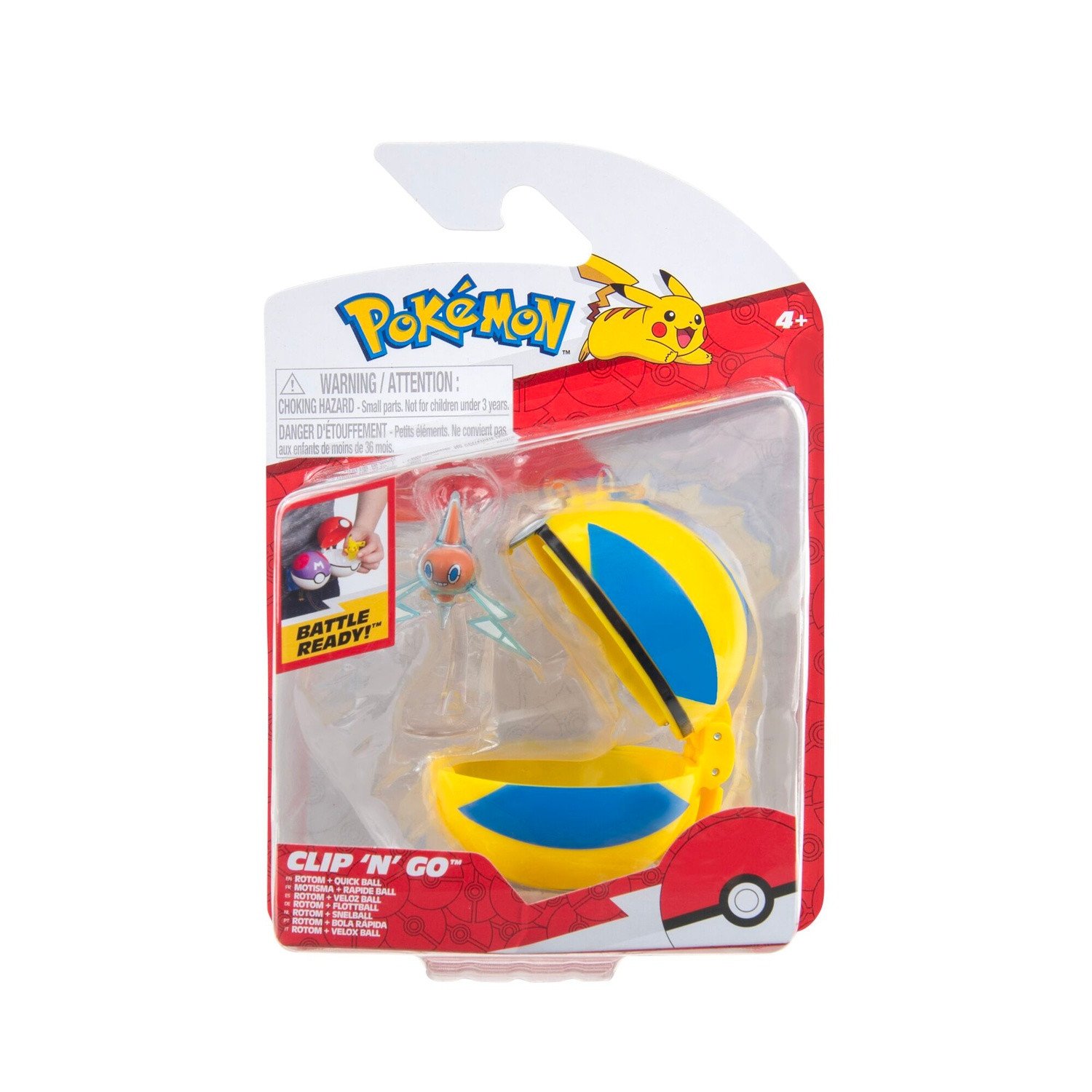 Pokemon Clip n Go Rotom + Quick Ball
