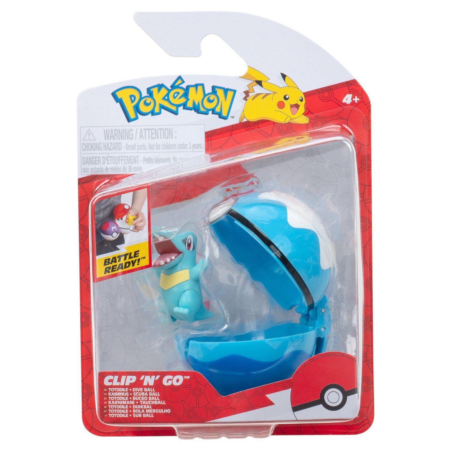 Pokemon Clip n Go Totodile + Dive Ball