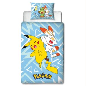 Pokemon Pussilakanasetti 150x210cm Pikachu/Scorbunny