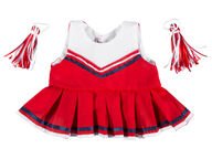 Punainen cheerleader-puku, 40 cm