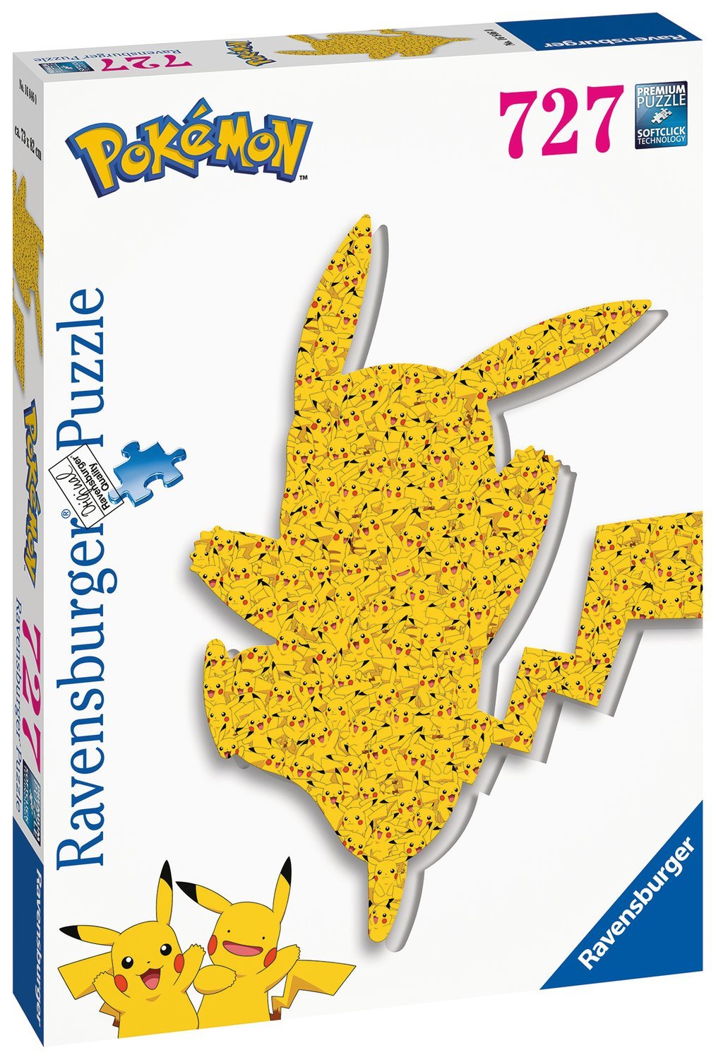 Ravensburger Pokemon -muotoinen Pikachu-palapeli 727 osaa