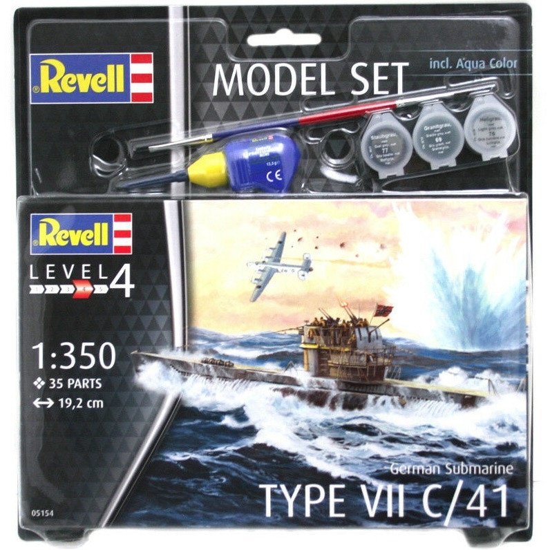 Revell Model set German Submarine Type VII C/41 1:350 Mallinrakennussarja