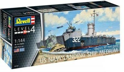 Revell US Navy Landing Ship Medium (Bofors 40mm gun) 1:144 Mallinrakennussarja