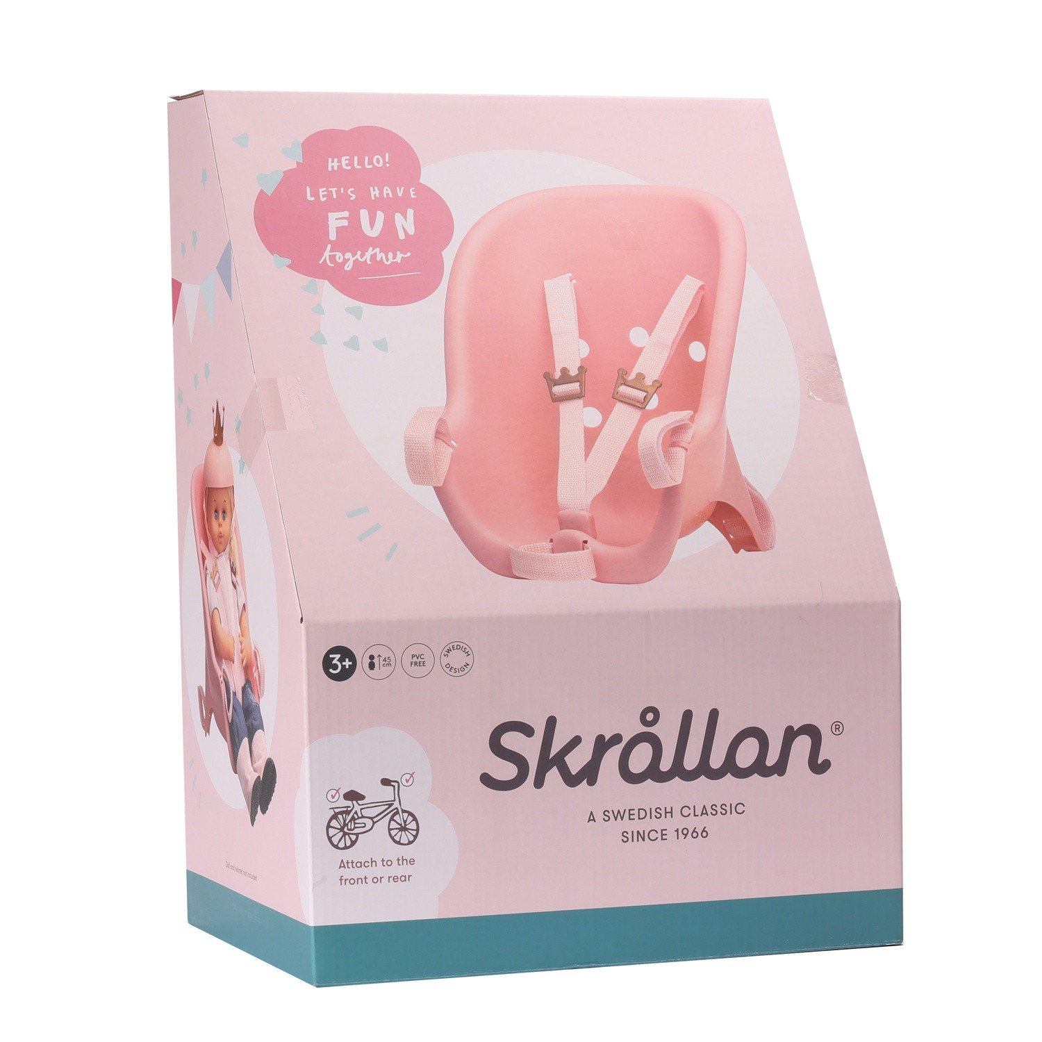 Skrållan Polkupyörän istuin nukelle