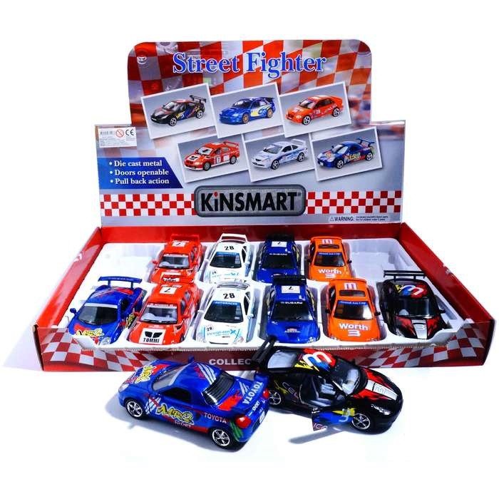 Street Fighter Bil med pullback Honda Integra Type R Vit : Model - Toyota Celica Svart