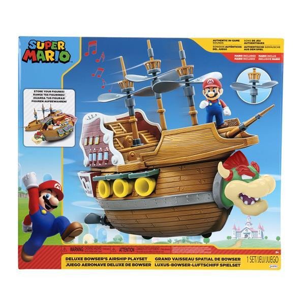 Super Mario Deluxe Bowsers Airship Playset
