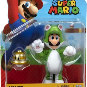 Super Mario Figur 10cm w45 Cat Luigi