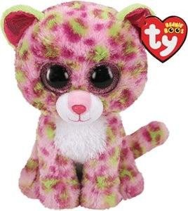 TY Beanie Boos M LAINEY leopardin vaaleanpunainen vihreätäpläinen