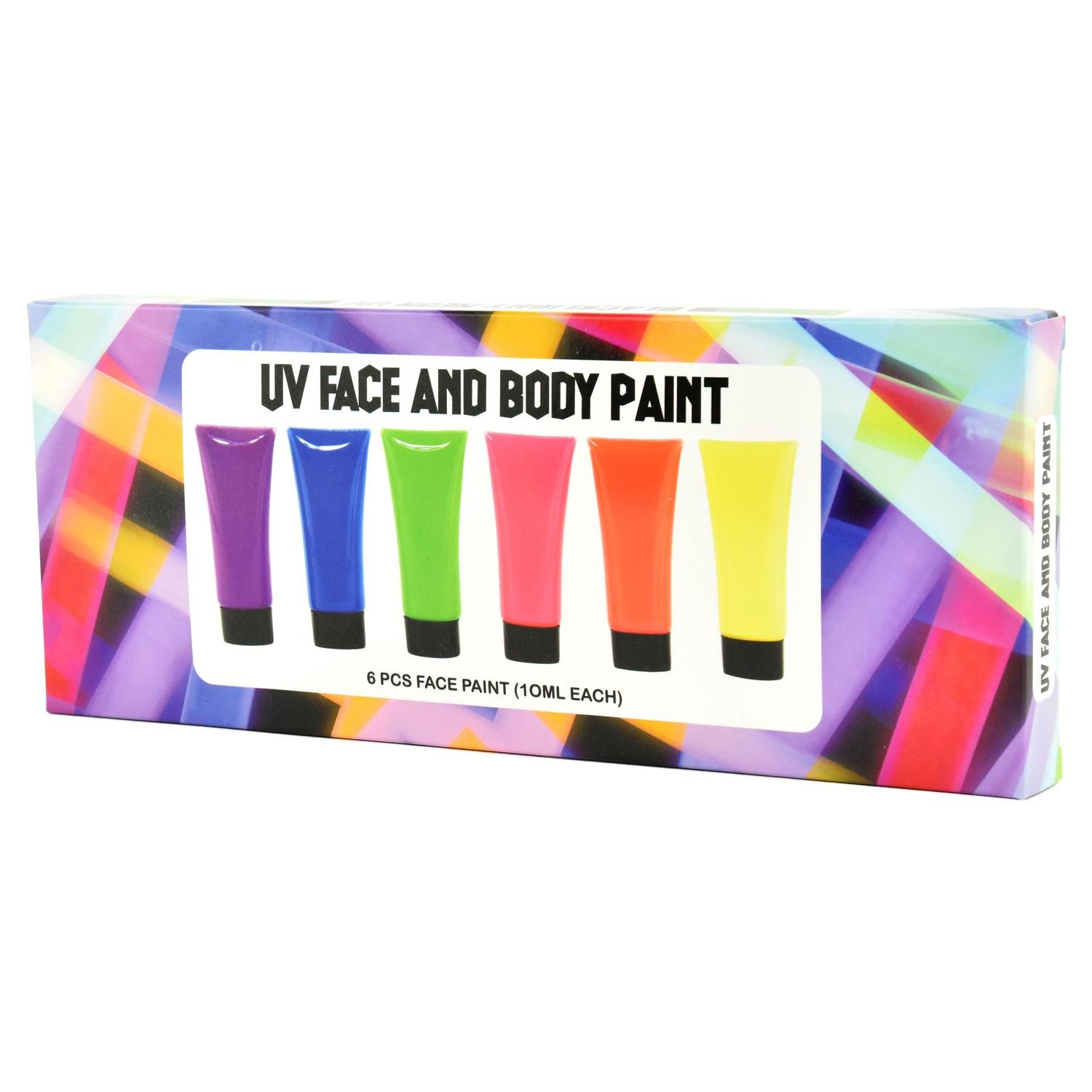 UV face paint in tube 6-pack