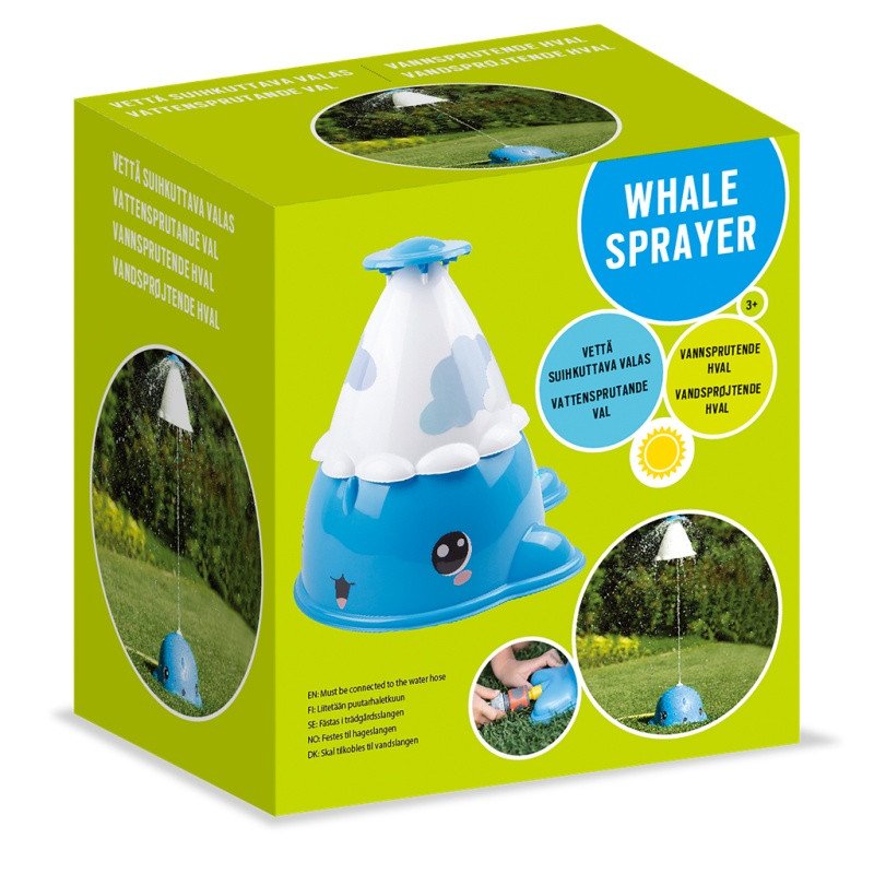 Vettä suihkuttava valas