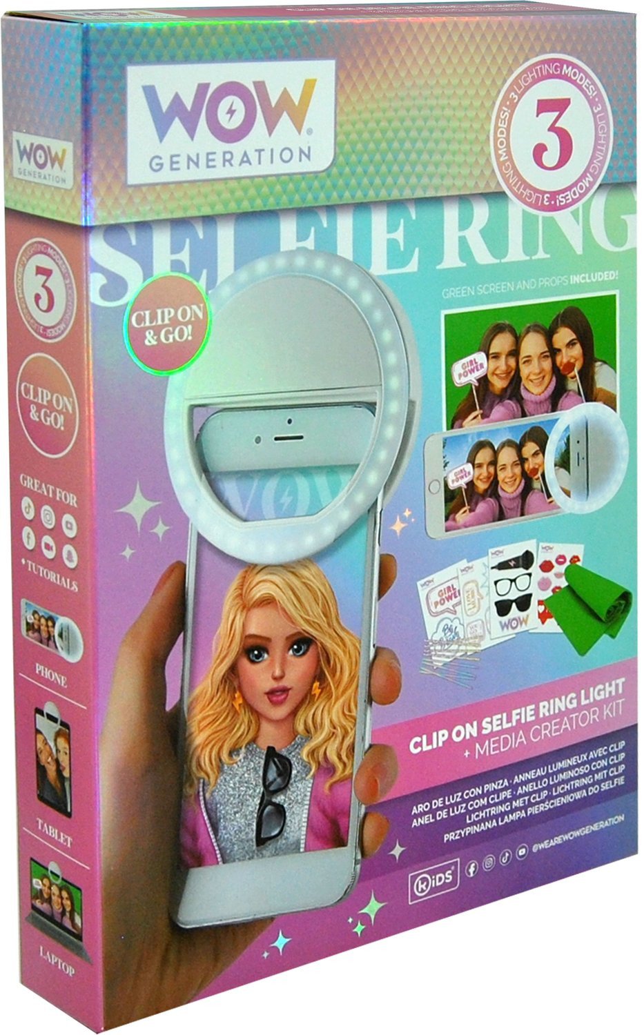 WOW Generation Kiinnitä selfie-sormus lisävarusteineen