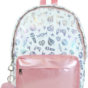 WOW Generation Reppu Valkoinen, pinkki, metallinen