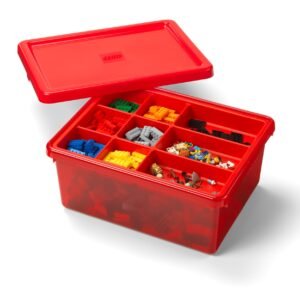 Punainen'säilytyslaatikko ja lokerikko