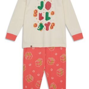 Lasten joulupyjama - luonnonvalkoinen