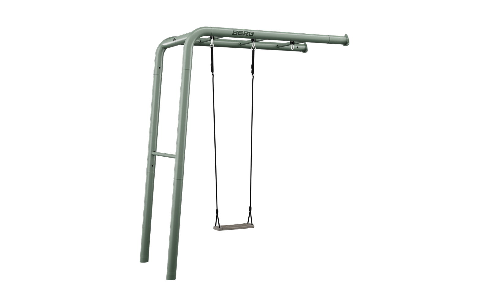 BERG PlayBase Setit Wall Green + Swing set - Kahden tikkaan kanssa - Vihreä - Wall (240 x 100 x 245 cm)