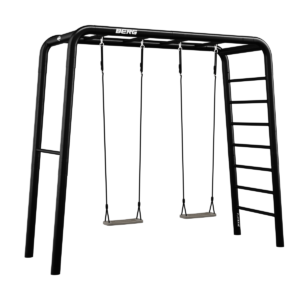 BERG PlayBase Setit Medium + Swing set - Musta - M (285 x 100 x 245 cm)