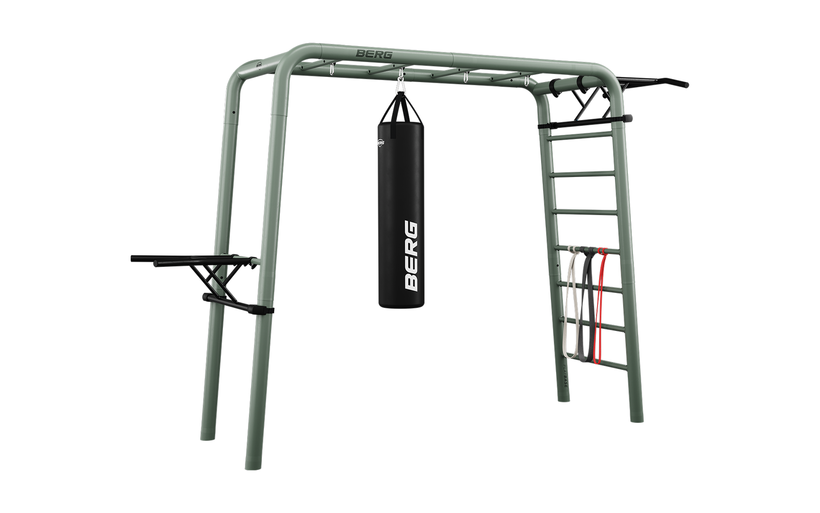 BERG PlayBase Setit Medium Green + Sports set - Vihreä - M (285 x 100 x 245 cm)