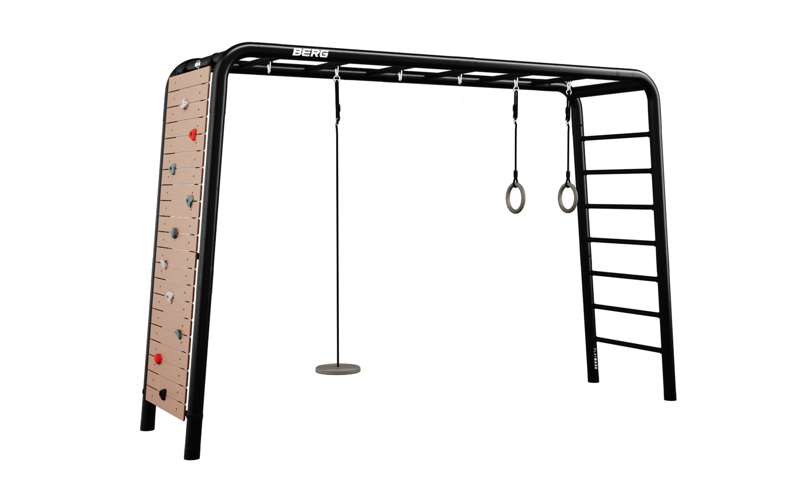 BERG PlayBase Setit Large + Peak set - Musta - L (380 x 100 x 245 cm)