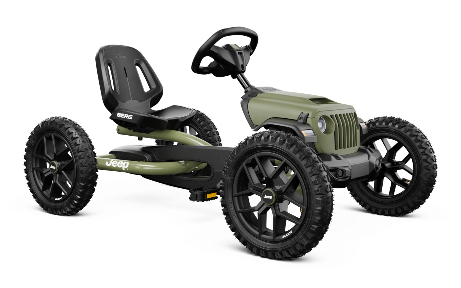 BERG Jeep® Buddy Wrangler - Polkuauto 3+ vuotta - Vihreä