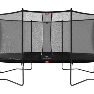 BERG Grand Favorit Regular 520 Musta + Safety Net Comfort - Trampoliini Ovaali - 520 x 345 cm