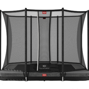 BERG Ultim Favorit InGround 280 Harmaa + Safety Net Comfort - Trampoliini Suorakulmainen - 280 x 190 cm
