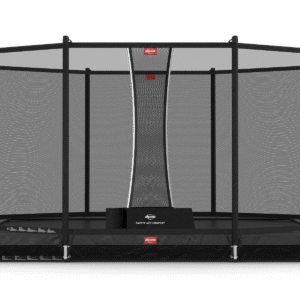 BERG Ultim Favorit InGround 410 Harmaa + Safety Net Comfort - Trampoliini Suorakulmainen - 410 x 250 cm
