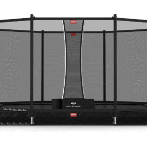 BERG Ultim Favorit InGround 410 Musta + Safety Net Comfort - Trampoliini Suorakulmainen - 410 x 250 cm