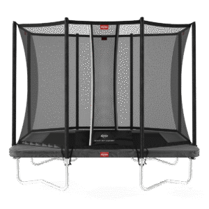 BERG Ultim Favorit Regular 280 Harmaa + Safety Net Comfort - Trampoliini Suorakulmainen - 280 x 190 cm