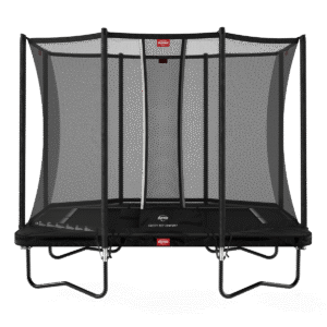 BERG Ultim Favorit Regular 280 Musta + Safety Net Comfort - Trampoliini Suorakulmainen - 280 x 190 cm