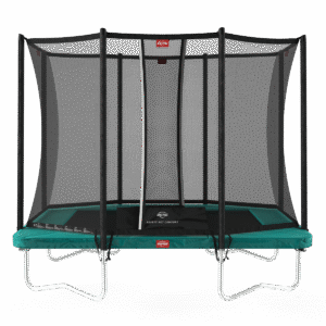 BERG Ultim Favorit Regular 280 Vihreä + Safety Net Comfort - Trampoliini Suorakulmainen - 280 x 190 cm
