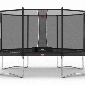 BERG Ultim Favorit Regular 410 Harmaa + Safety Net Comfort - Trampoliini Suorakulmainen - 410 x 250 cm