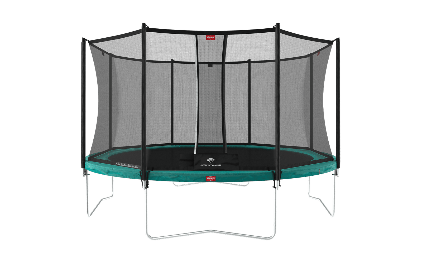 BERG Favorit Regular 380 Vihreä + Safety Net Comfort - Trampoliini Pyöreä - 380 cm