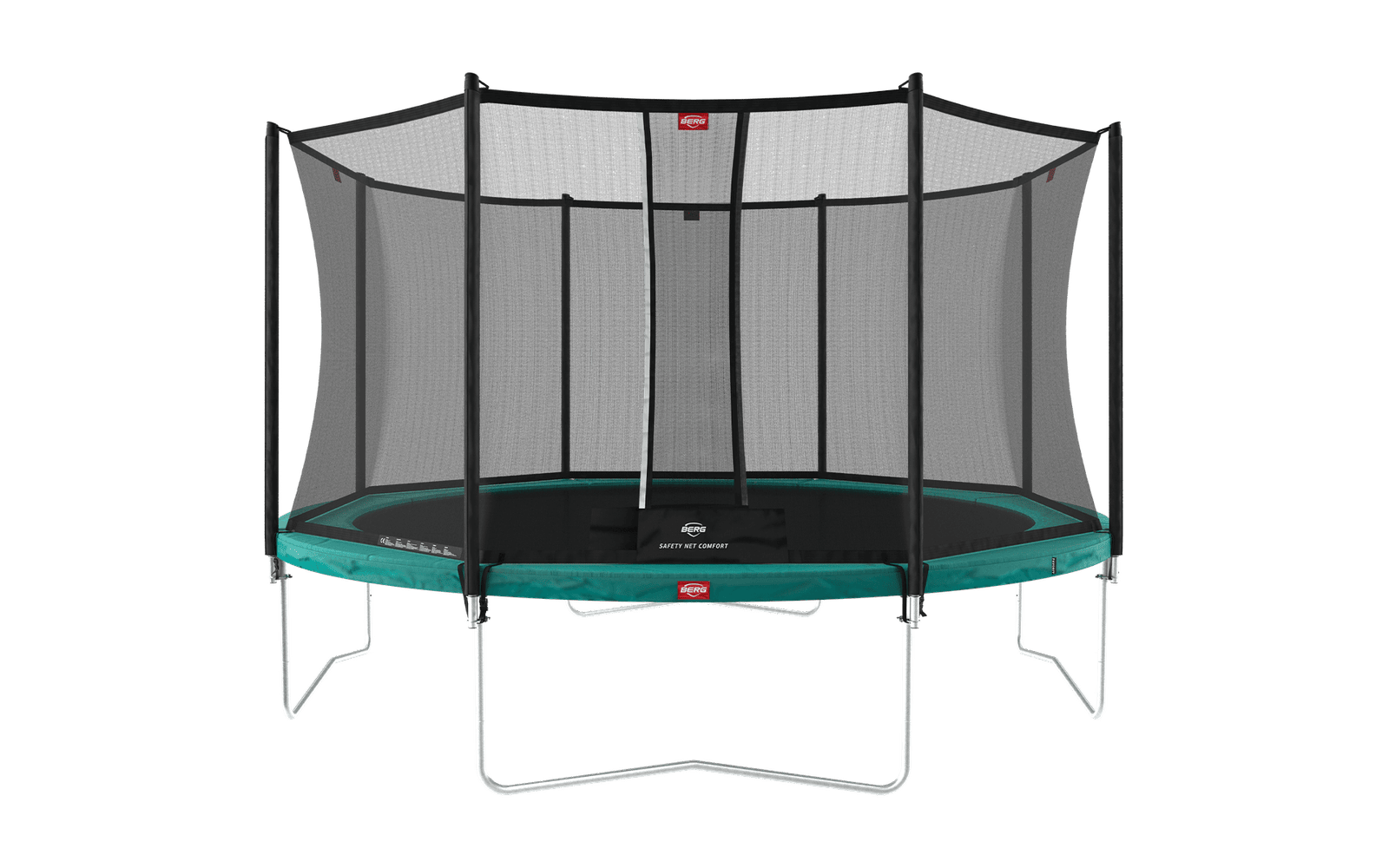 BERG Favorit Regular 430 Vihreä + Safety Net Comfort - Trampoliini Pyöreä - 430 cm