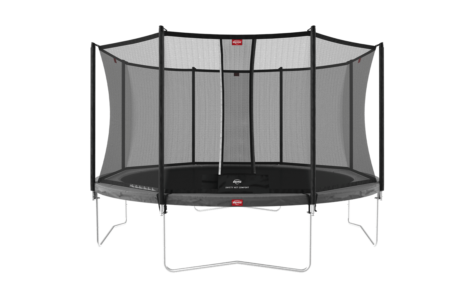 BERG Favorit Regular 430 Harmaa + Safety Net Comfort - Trampoliini Pyöreä - 430 cm