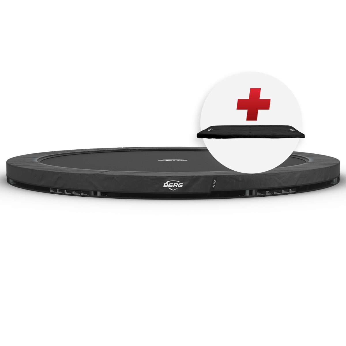 BERG SPORTS Elite InGround 430 Harmaa - Trampoliini Pyöreä - 430 cm