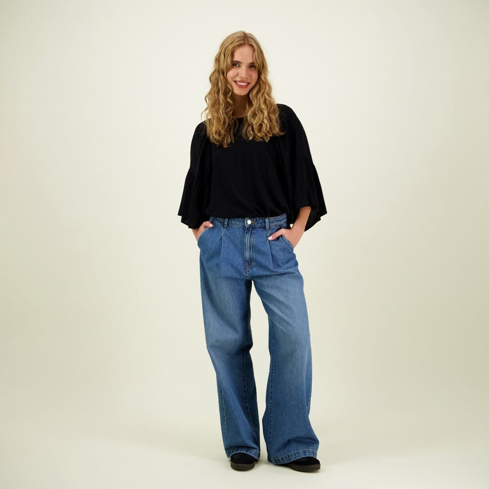 Bell Sleeve Shirt -Paita | Licorice - L