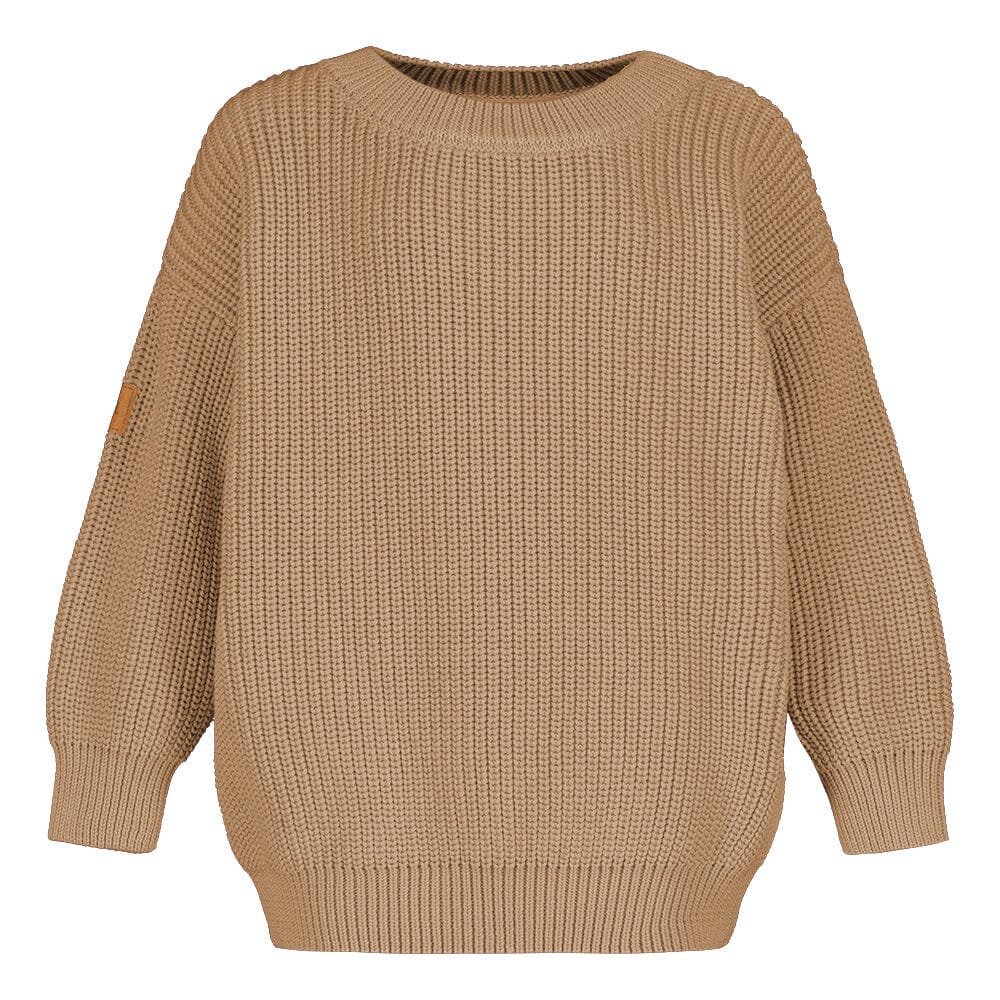 Cotton Knit Jumper -Lasten Neulepaita |  Nougat - 110/116