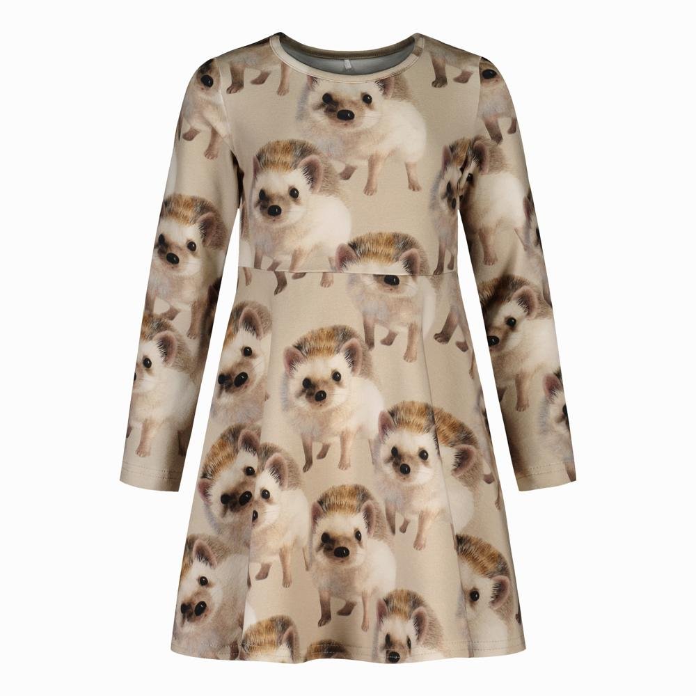 HEDGEHOG DRESS, ALMOND - 110/116