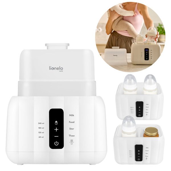 Kaksinkertainen pullonlämmitin THERMUP DUO 6 in 1, White, Lionelo