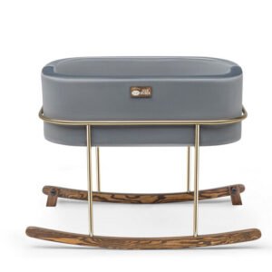 Kehto vauvalle Hier Bebek, harmaa/kulta, 90x70x58 cm