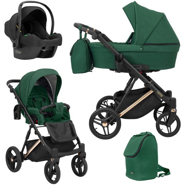Lastenvaunut Lazzio Premium Kunert 3in1, Green