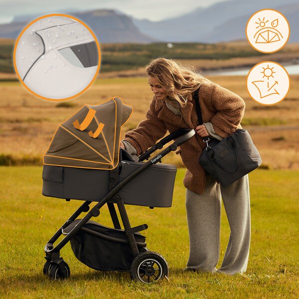 Lastenvaunut Lionelo Amber Plus 3in1 Beige Sand