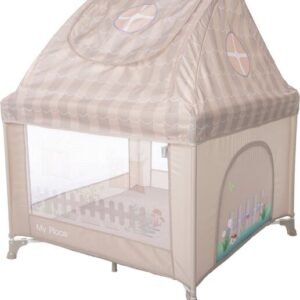 Matkasänky katoksella Lorelli My Place, Beige, 100x100x125 cm