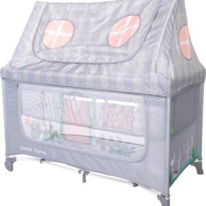 Matkasänky katoksella Lorelli Sweet Home, Grey, 70x127x122 cm