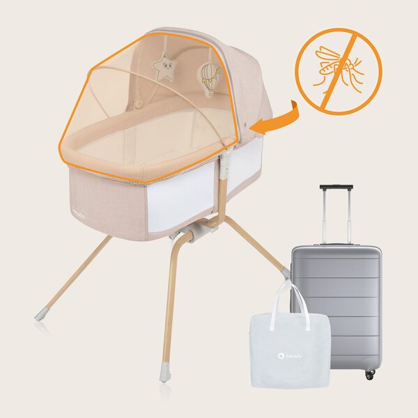 Lionelo Malin Evo Beige Luonnollinen keinutuoli, 0-9 kg, hiekanvärinen