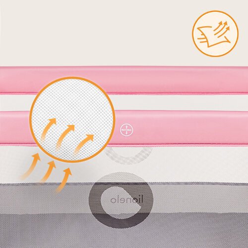 2-in-1-matkasänky ja leikkikehä Lionelo Stefi Pink Ombre
